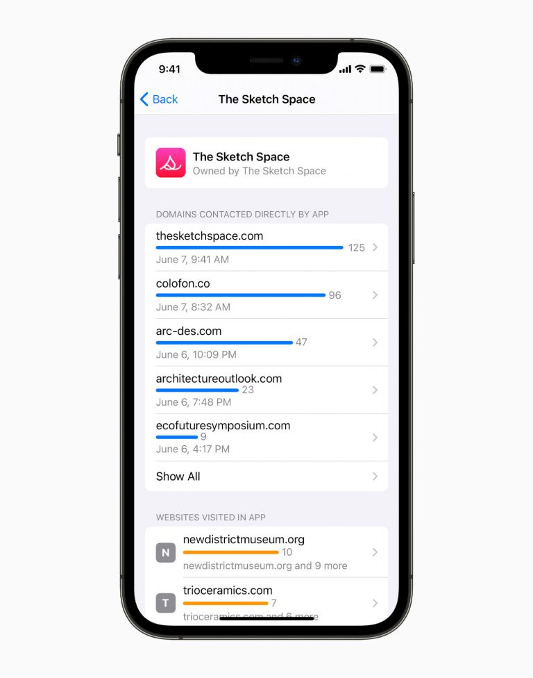 Users can also find out with whom their data may be shared by seeing all the third-party domains an app is contacting.